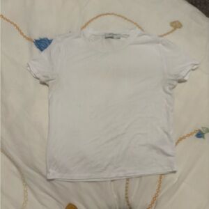 Babaton White Crew Neck Tee